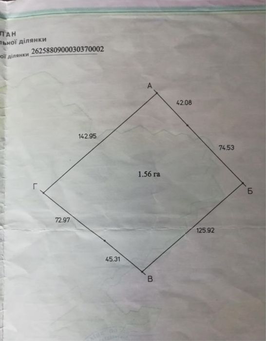 Продам земельну ділянку (пай)