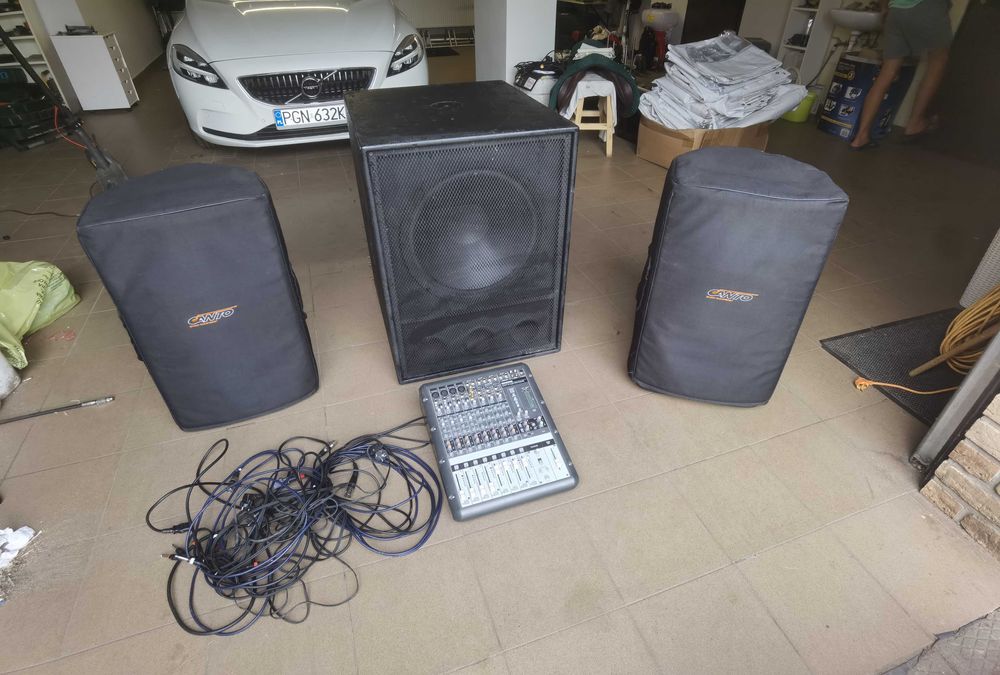 Zestaw aktywny Mackie thump TH-15a, subwoofer,  mixer Mackie Onyx 1220