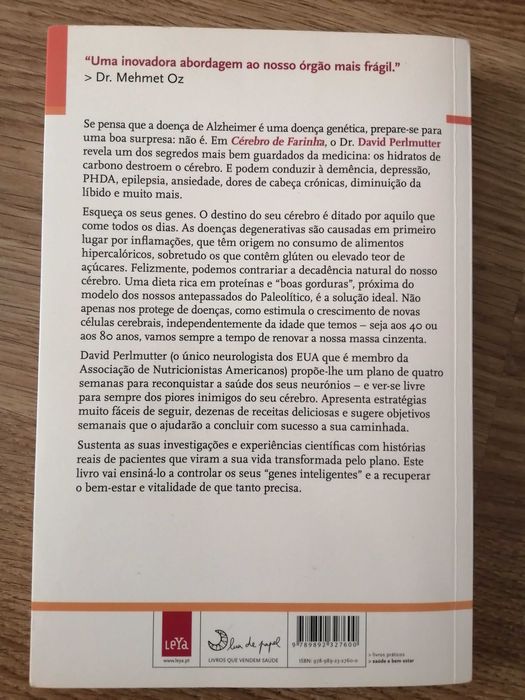 Livro Cérebro de Farinha (Dr. David Perlmutter)