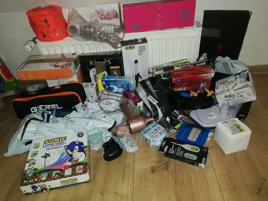 Duży Karton Mix Dekoracje AGD Kuchnia Elektronika Zabawki