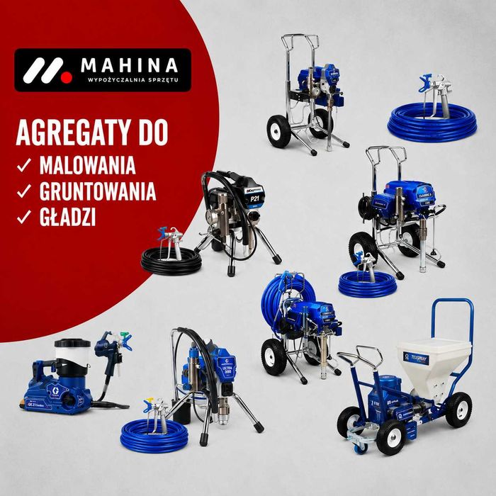 Wynajem Agregat malarski szpachlarski do gładzi GRACO maszyna do gładzi