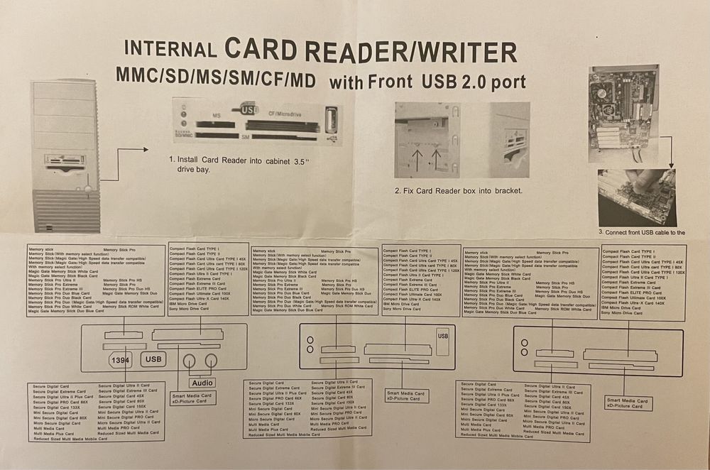 Leitor de cartões para PC64172179625090123