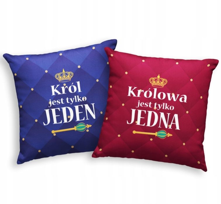 Nowa poduszka "Królowa jest tylko jedna" poszewka+wkład 40x40cm