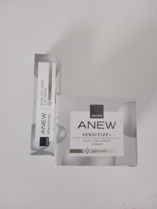 Avon krem do twarzy i krem pod oczy sensitive+ Anew
