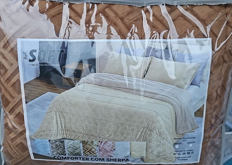 Edredão de borrego casal