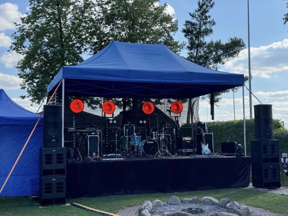 Scena 6m x 4m ALUSTAGE z zadaszeniem. OKAZJA !!!
