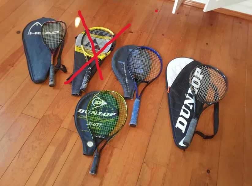 Lote de Raquetes de Ténis Prince, Dunlop e Fischer (ler anúncio)