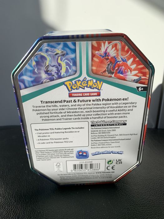Pokémon TCG: Paldea Legends Tin – Miraidon ex oryginalny