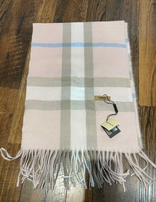 Шарф Барбері рожевий шарф Burberry Classic