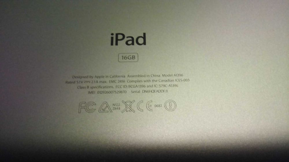 Tablet Apple z blokadą A1396