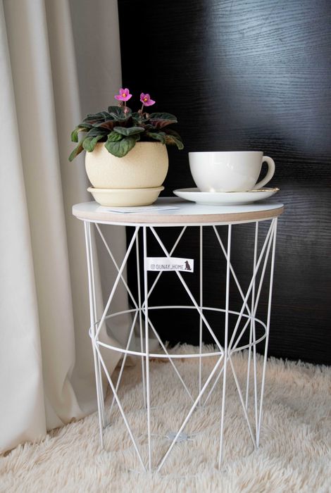 Столик-корзинка  приліжковий, кавовий, журнальний кошик для зберігання