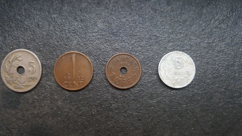Stare monety z różnych krajów Europy