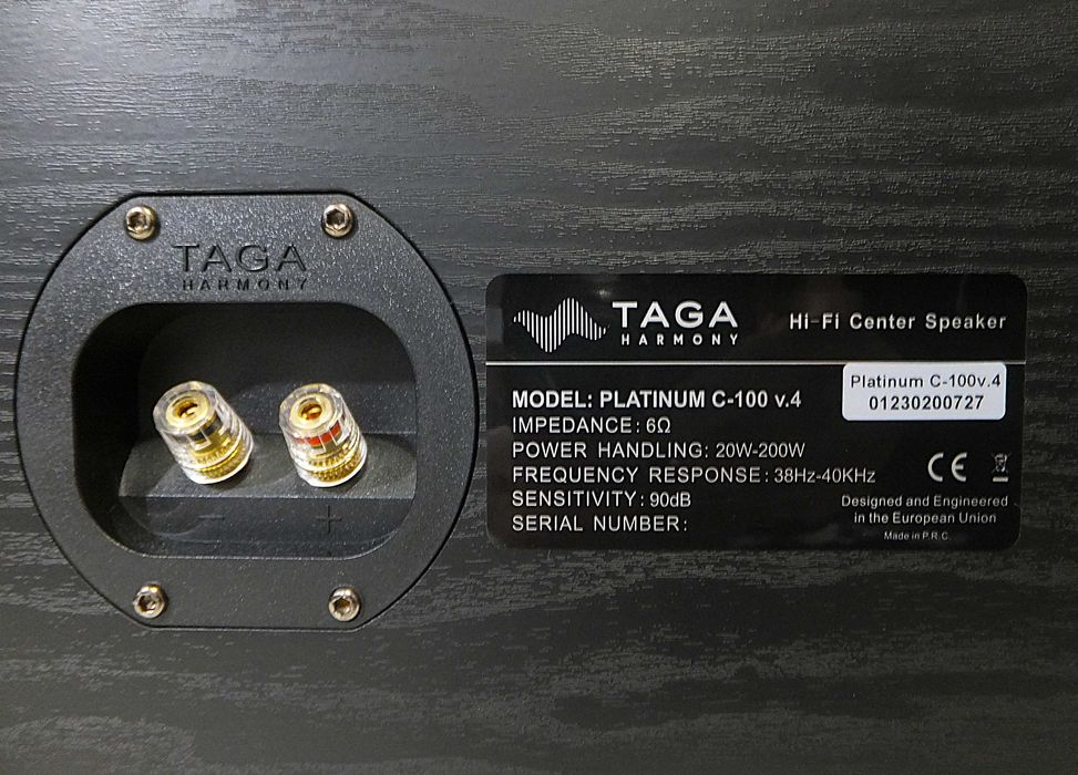 Wysokiej klasy kolumna centralna TAGA HARMONY PLATINUM C-100 v.4