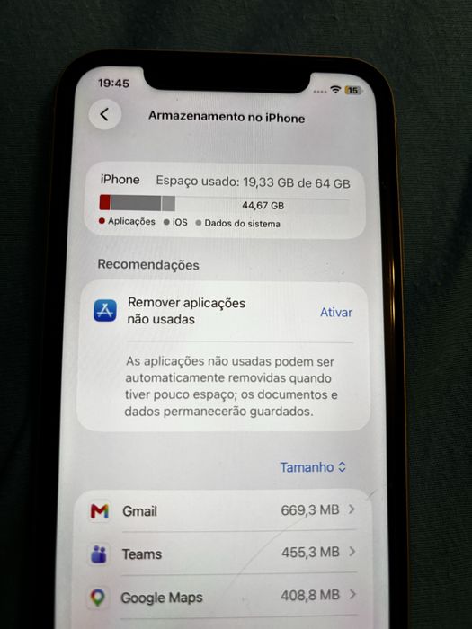 Iphone 11 64 GB armezenamento