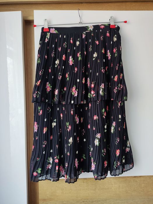 Spódnica midi new look 36 kwiaty plisowana