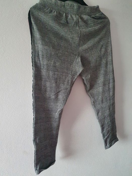 Spodnie szare krata damskie Reserved M L