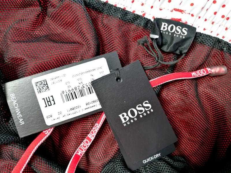 Мужские пляжные шорты с надписью Hugo Boss оригинал