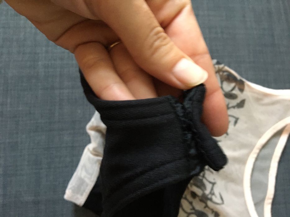 Body ASOS S lub XS czarny dół transparentna góra z efektem tatuażu  bo