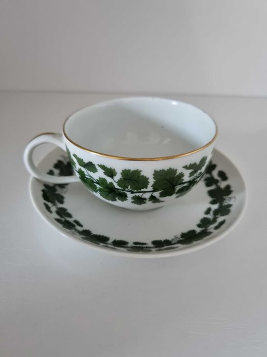 Stara Filiżanka do kawy Miśnia, Meissen liście winogron, winorośl