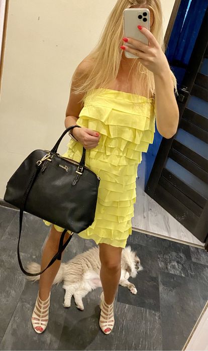 Żółta sukienka Orsay rozmiar 36 S