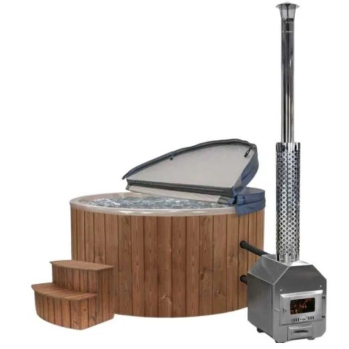 BALIA DO SAMODZIELNEGO MONTAŻU Z PIECEM HYDROMASAŻEM | zrób to sam DIY bania ogrodowa | wkład okrągły 200 cm zrob jacuzzi Zestaw balii majsterkowicza