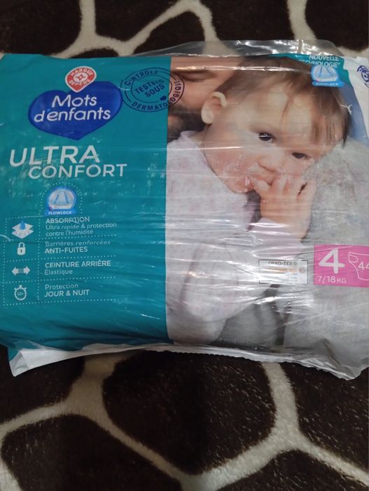 Памперси Mots d’enfants Ultra Confort (розмір 4, 7–18 кг)
