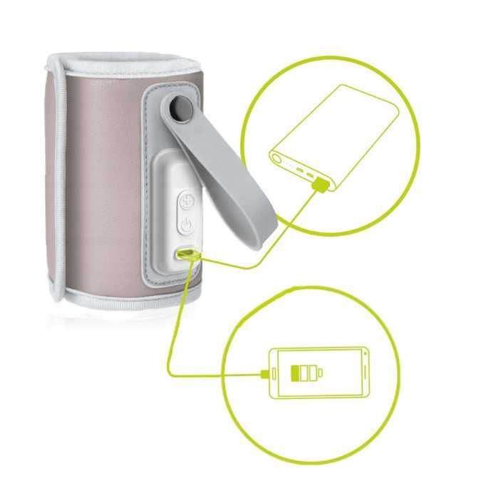 Podgrzewacz Butelek Lionelo Thermup Go Pink Baby USB Termostat NOWY