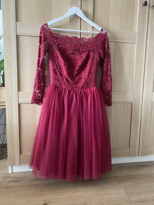 Sukienka bordowa r. 38