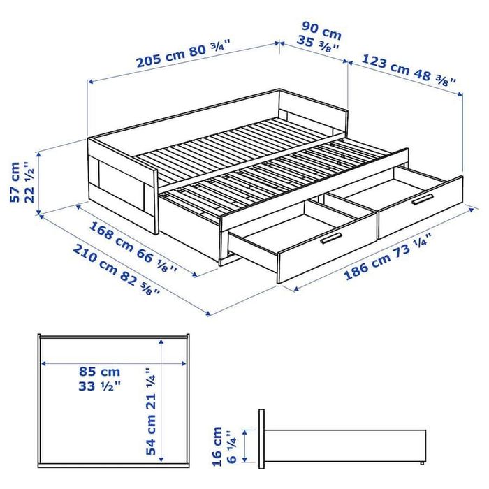HEMNES Cama indiv/dupla