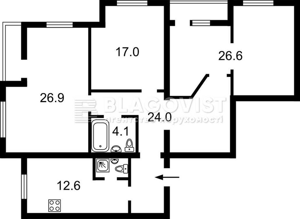 Apartment in Kyiv, 10-y mikrorayon Bilychiv, Bilychi - View 5