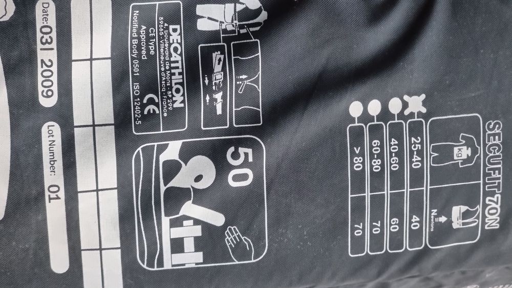 Colete salva vidas criança