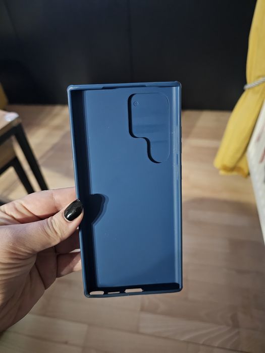 Obudowa S23 ultra case niebieski zamykany aparat nillkin  camshield
