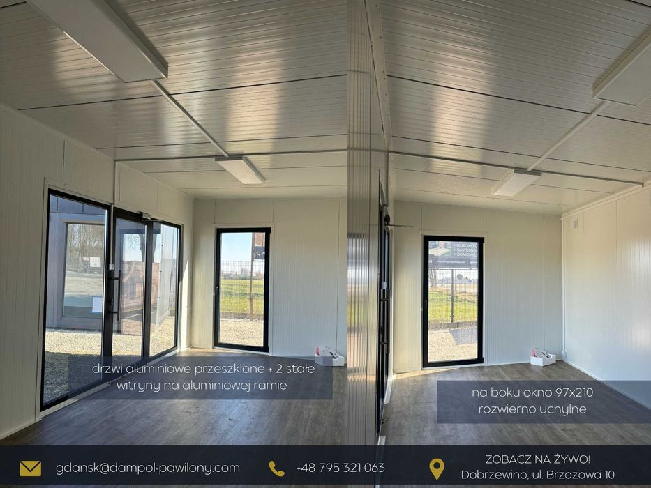 kontener biurowy 21m2 7x3m/ sklep, domek letniskowy, gastro, kiosk