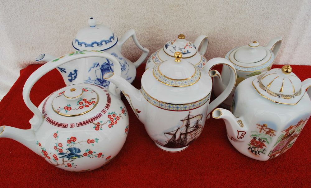 Bules da Rota do Chá - Coleção Completa de 6 bules