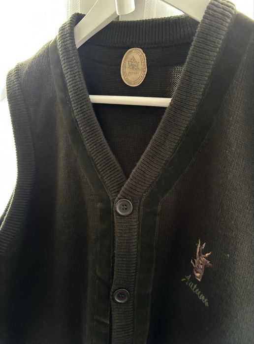 Colete de malha verde