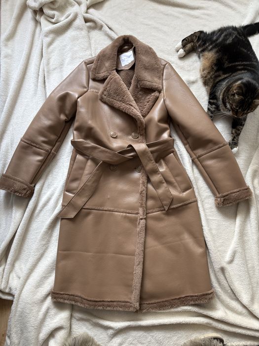 Mohito płaszcz kożuszek camel beż 34/36/38 nowy bez metki