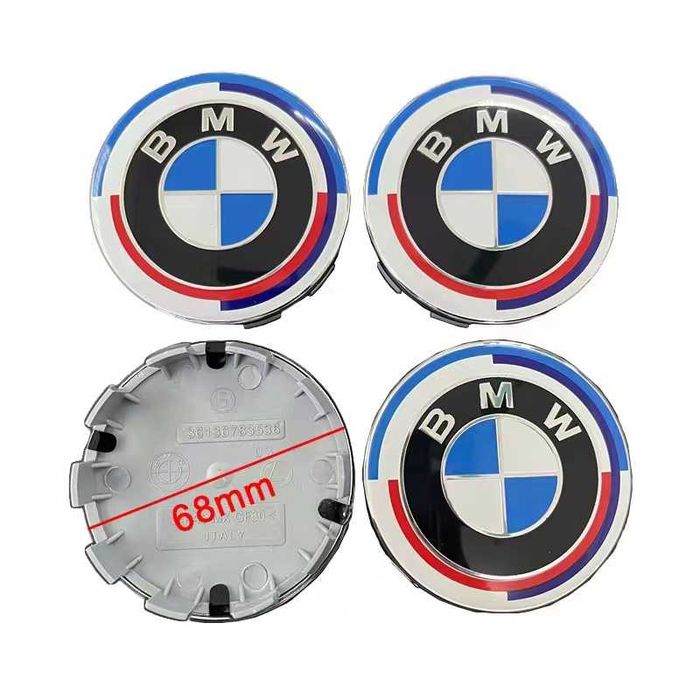 Bmw emblema capot, mala e centros de jantes
