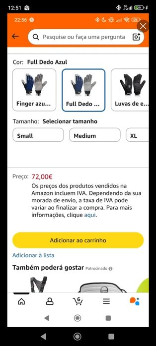 Luvas Escalada Novas  Montanha Intra-Fit Tamanho L