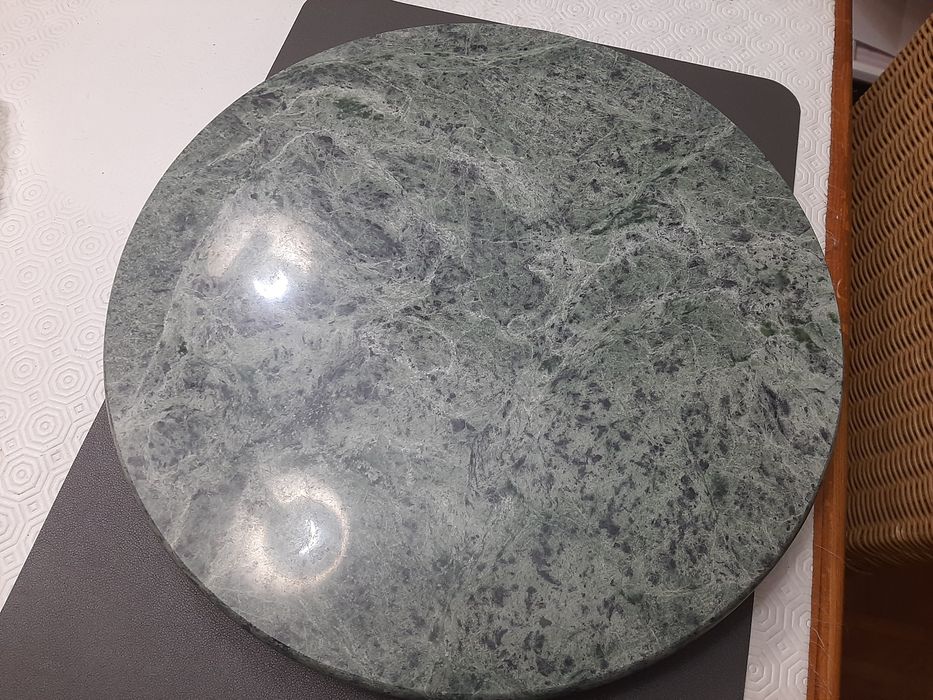 Prato giratório em mármore, oferta de faca de queijo