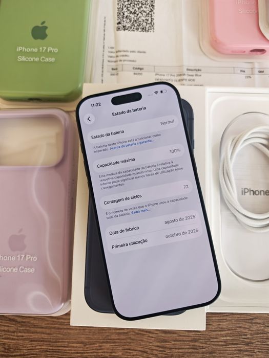 iPhone 17 Pro 6.3"256GB Azul/Silver Seminovo C/Garantia Aceito Retomas