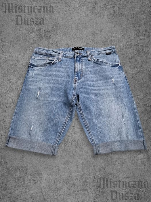 Szorty jeansowe krótkie spodenki jorts shorts męskie SWAG Skate y2k street