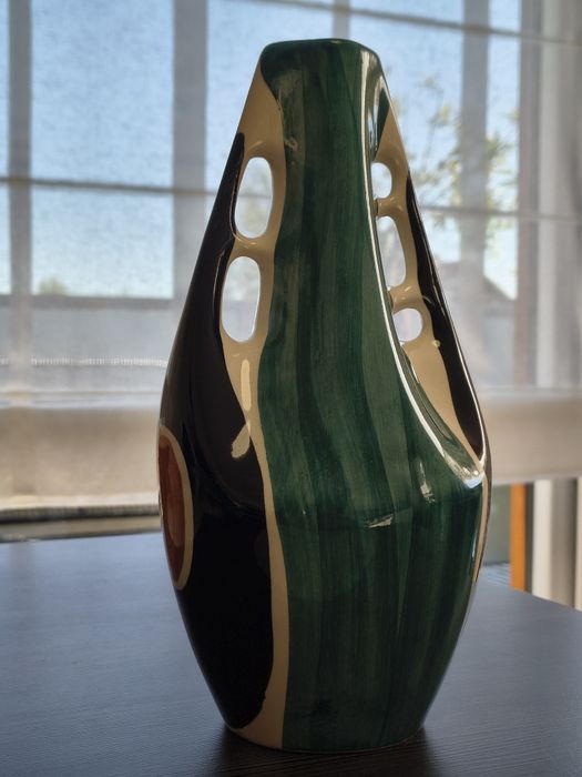 Porcelana PRL Włocławek wazon Pikasiak stan bdb bez uszkodzeń wysokość 26 cm średnica 13