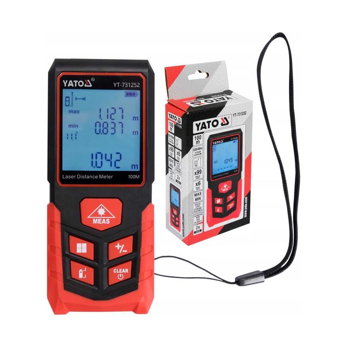 Dalmierz laserowy miernik cyfrowy Yato 100 m