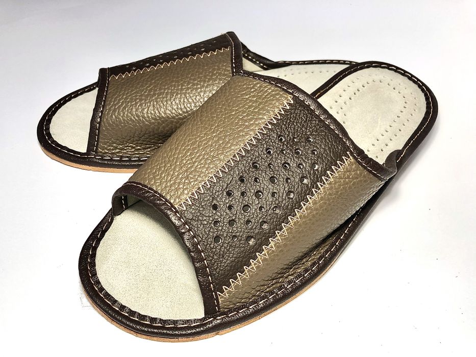 Тапки хатні чоловічі шкіряні