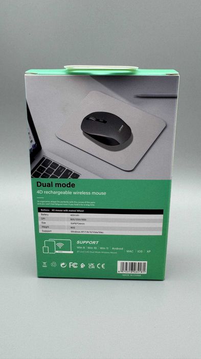 Мышь BT+2,4 Ghz аккумуляторная‼️XSTRIKE XS-105 безпроводная 1600DPI