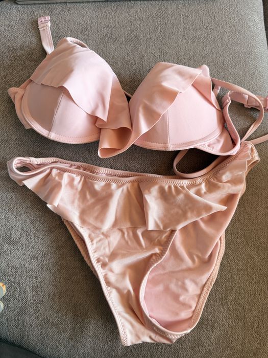 Strój kąpielowy Reserved 36 S bikini różowy z falbanką