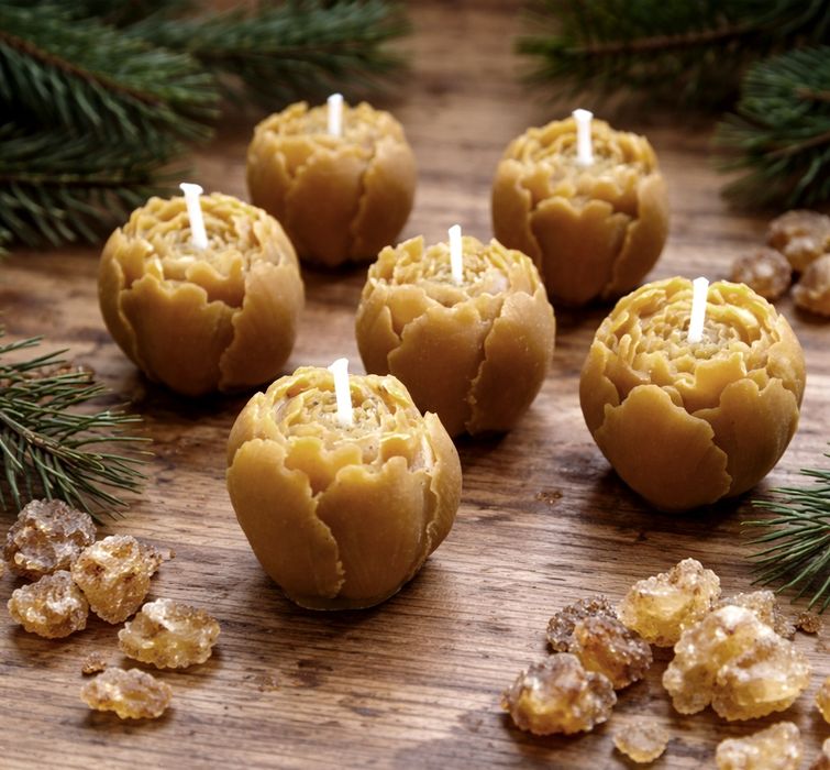 Свічки ручної роботи з живицею