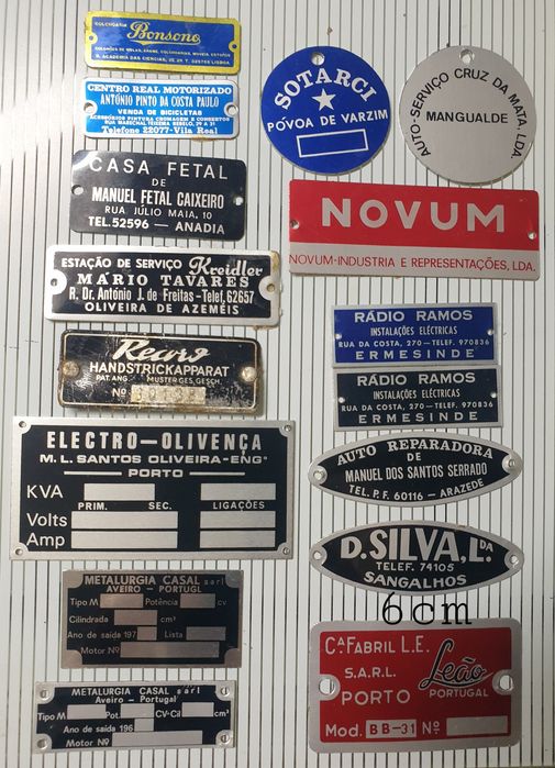 Chapas antigas de empresas
