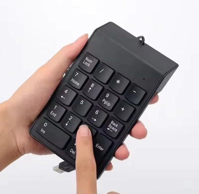 Дротова цифрова клавіатура/цифровий блок  Numpad з кабелем USB для ПК