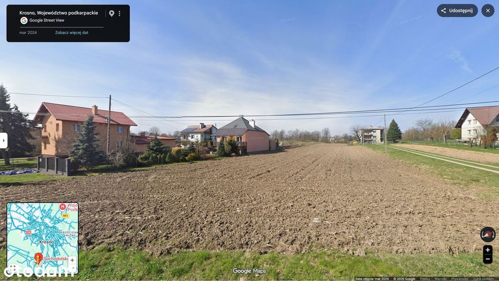 4 SZEROKIE działki budowlane Krosno-Suchodół | 8,74–9,65 ara | MPZP |